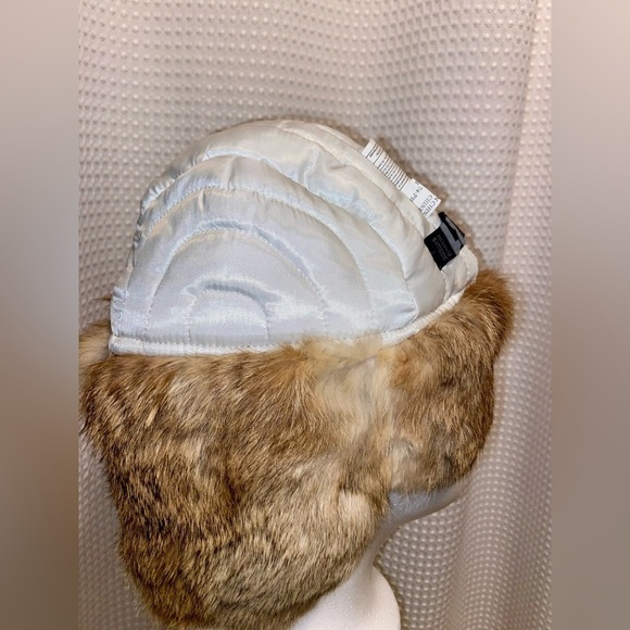 Men’s SIMONS Le 31 white Trapper Aviator Winter hat with genuine Fur size medium - Picture 7 of 16